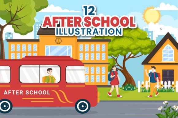 12 After School Illustration: Graphics & Illustrations for Local Branding