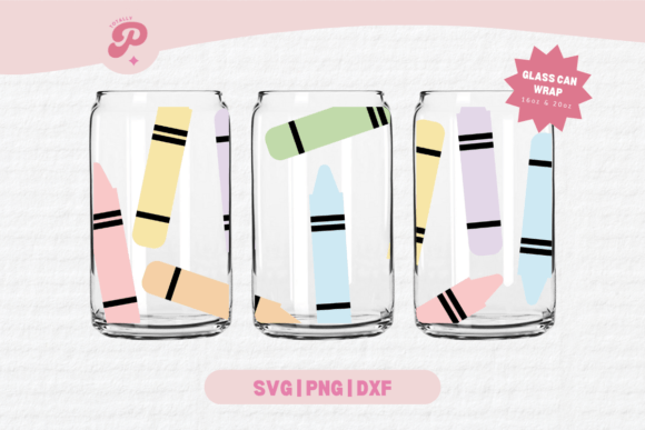 Crayon Glass Can Wrap SVG: Graphics & Illustrations Review