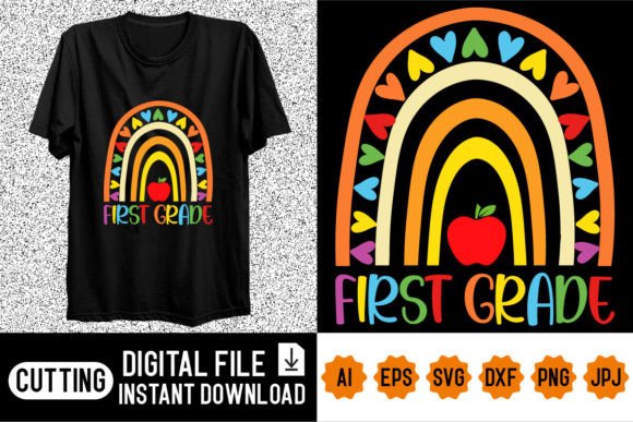 First Grade Back to School Shirt Design