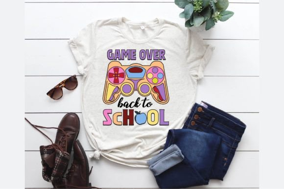 Game Over Back to School PNG Design: Graphics & T-Shirt Designs