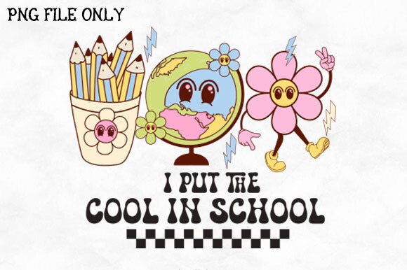 Groovy Back to School PNG Sublimation