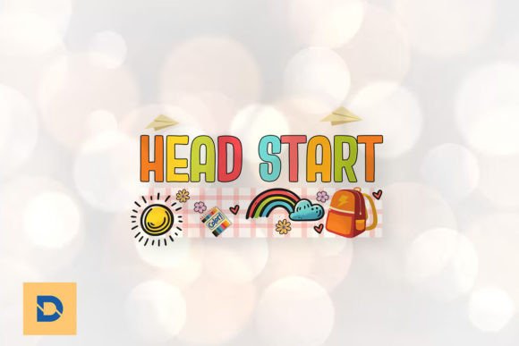 Head Start Girly Back to School PNG: Graphics & Print Templates