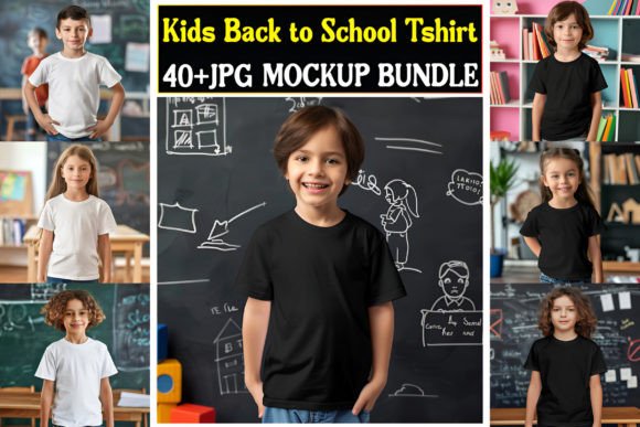 Kids Back to School Mockup Bundle 01: Graphics for Baby & Creative Publishers