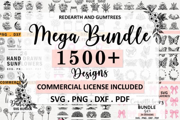 MEGA DEAL Bundle SVG, 1500 Designs,PNG