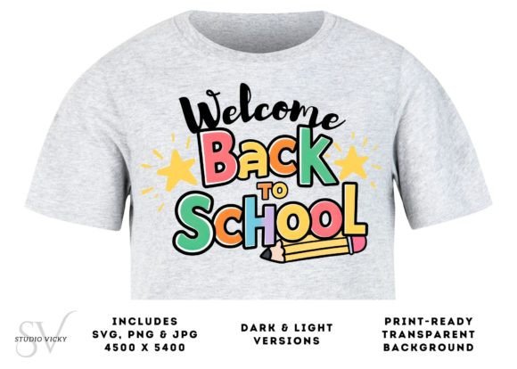 Welcome Back to School Graphics: T-Shirt Designs & Editorial Assets